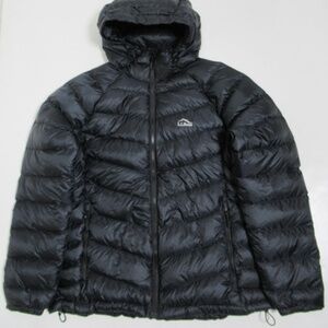 L.L Bean Women's Ultralight 850 Down Hooded Jacket Black 507062 Size L